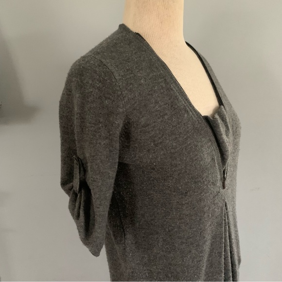 BCBG sweater dress / tunic with edgy zipper details Sz Medium - Picture 4 of 9